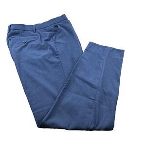 RW & Co Slim Fit Dress Pants Men's 34X32 Navy Herringbone Stretch Business Read